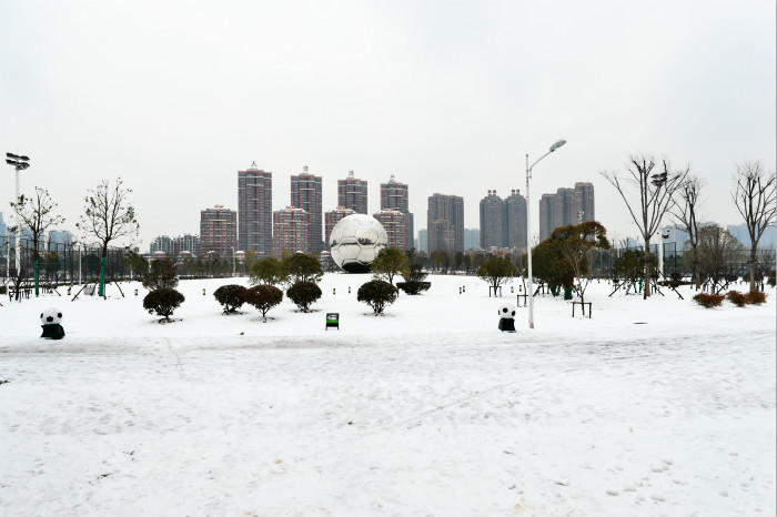 一場雪，體育中心美得不要不要的 但最美的風(fēng)景還是他們(圖2)