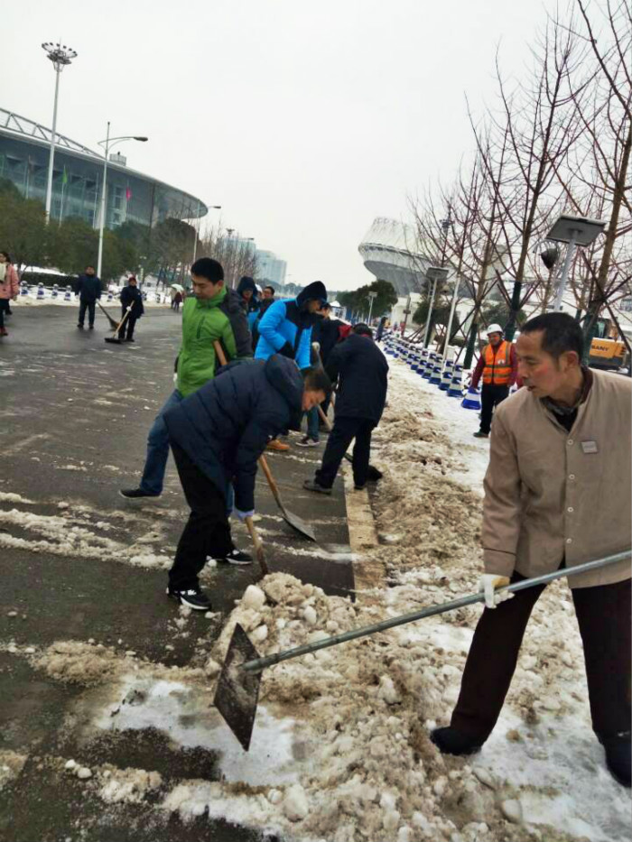 一場雪，體育中心美得不要不要的 但最美的風(fēng)景還是他們(圖6)