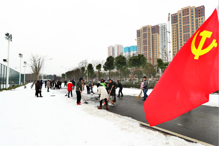 一場雪，體育中心美得不要不要的 但最美的風(fēng)景還是他們(圖7)